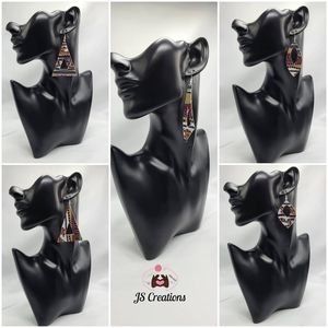 Beautiful handmade faux leather earrings